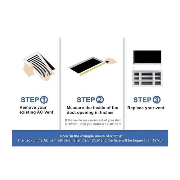 Texas Buildmart Linear Slot AC Vent Diffuser 12x8 White Modern Ceiling Register - Picture 9 of 12